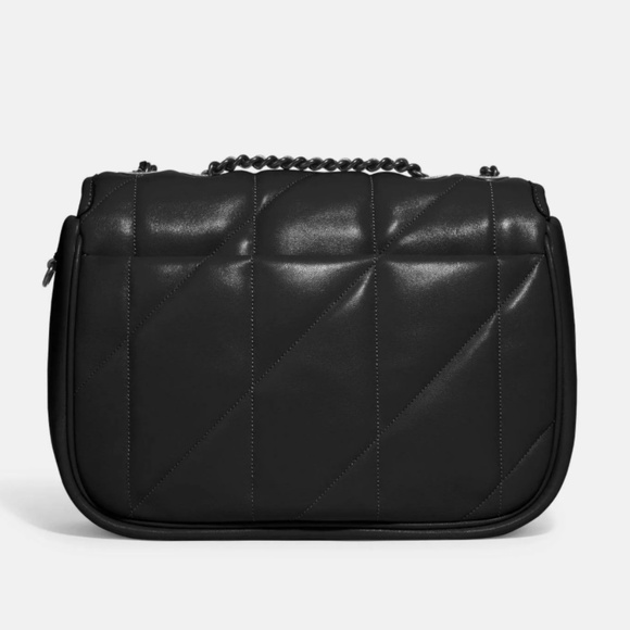 NWT Coach regular size Madison quilted shoulder bag black nappa leather - Picture 2 of 13